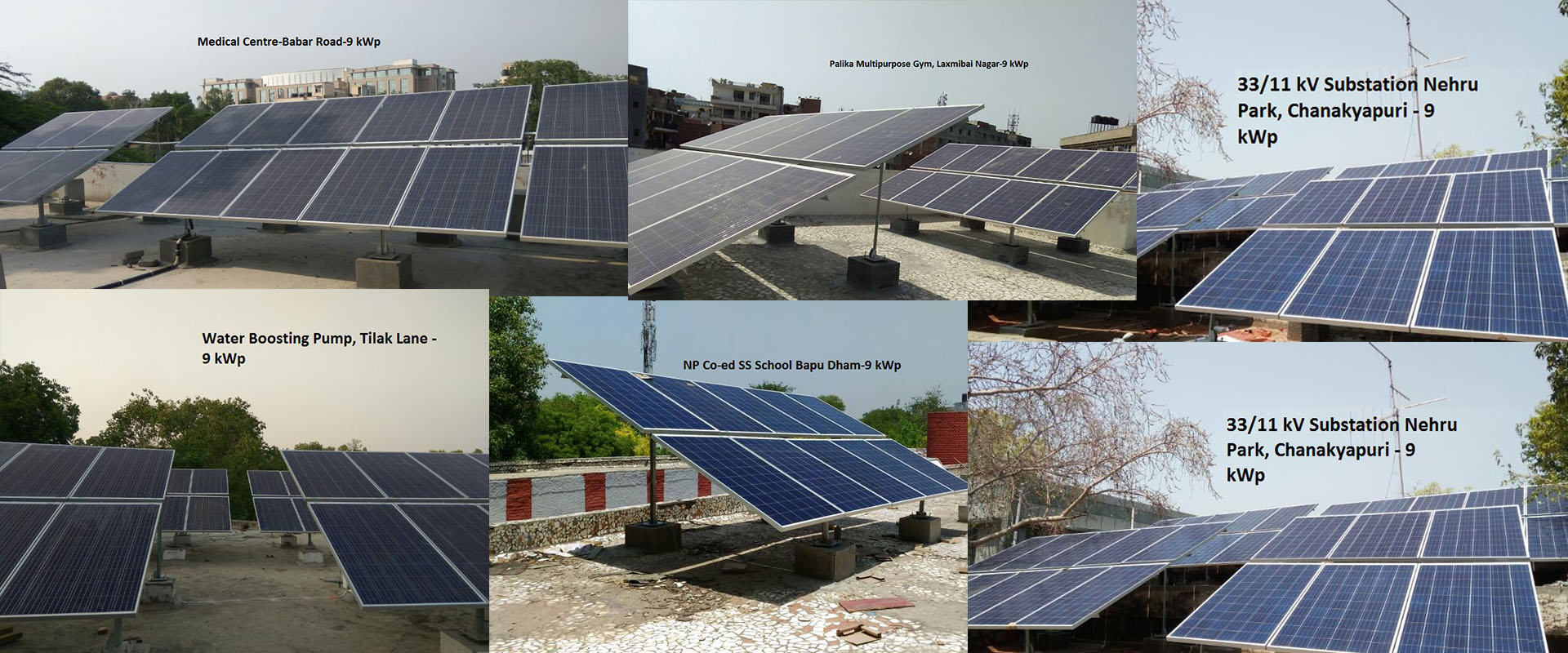 1.4 MWp rooftop solar plants at New Delhi Municipal Corporation